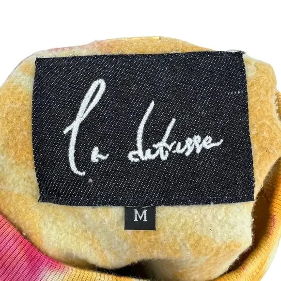 La Detresse Revolve Womens Tropical Pullover Tie Dye Fleece Sweatshirt Medium M - Picture 9 of 11